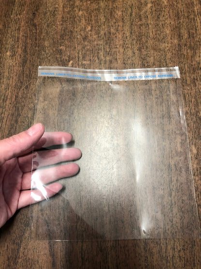 6 1⁄2" x 6 1⁄2" or 17 cm x 17 cm Crystal Clear Resealable Polypropylene Bags - 100 Per Package 1.2mm Thick