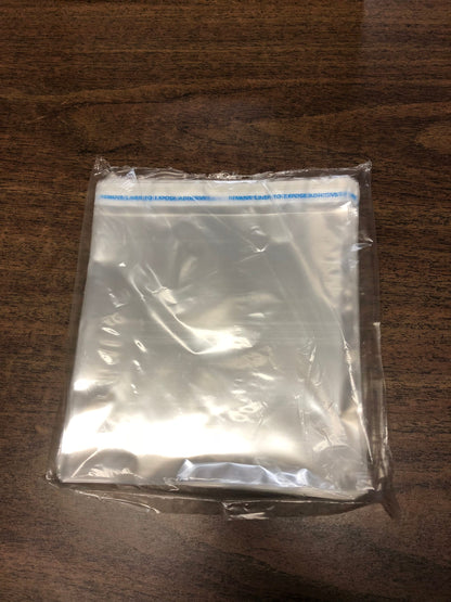 6 1⁄2" x 6 1⁄2" or 17 cm x 17 cm Crystal Clear Resealable Polypropylene Bags - 100 Per Package 1.2mm Thick