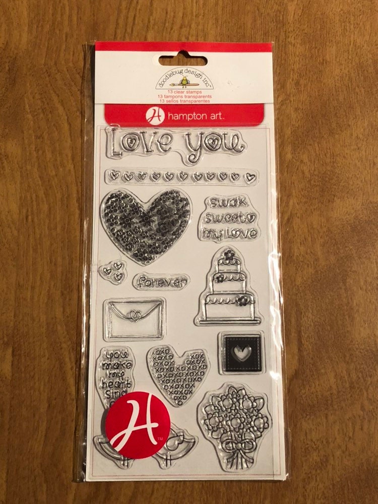 Hampton Art Love You 13 Clear Stamp Set SC0474