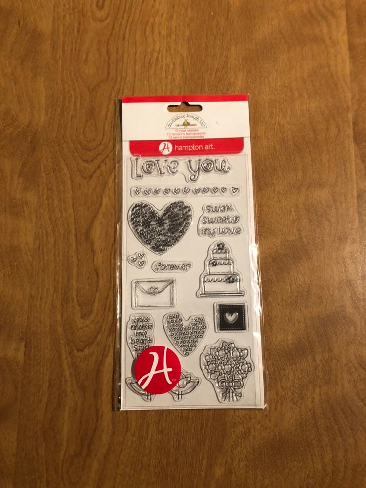 Hampton Art Love You 13 Clear Stamp Set SC0474