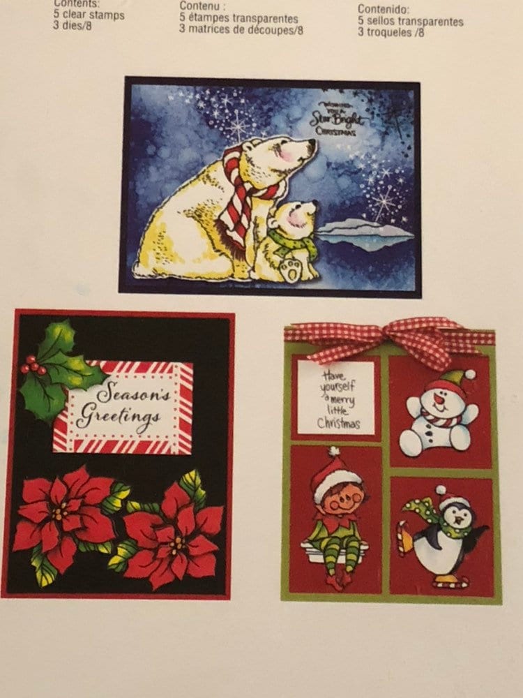 Recollections, Christmas 8 Piece Clear stamps and Dies set 529319 For Card Making,