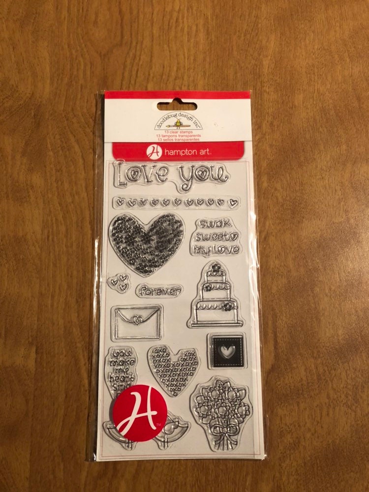 Hampton Art Love You 13 Clear Stamp Set SC0474