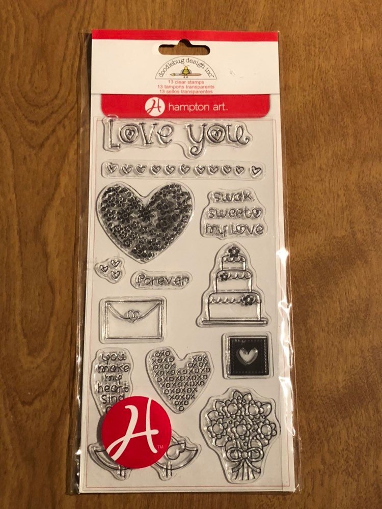 Hampton Art Love You 13 Clear Stamp Set SC0474