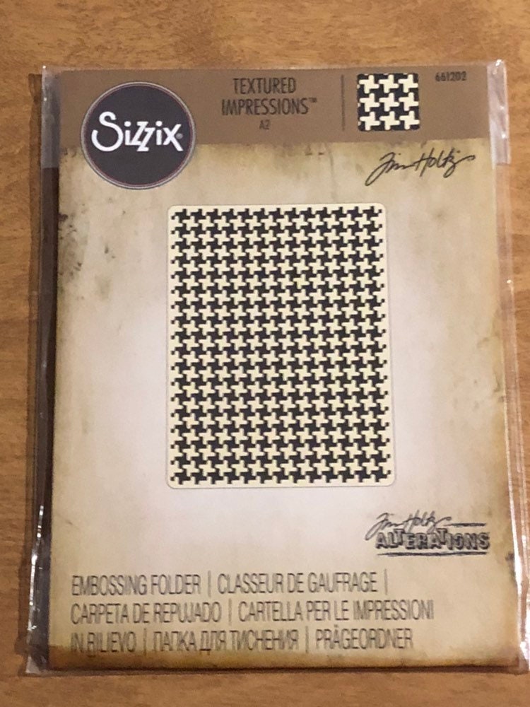 Sizzix, Pinwheel, Textured Impressions, A2, Embossing Folder, By Tim Holtz, 661202 For Embossing, For Card Making