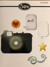 Load image into Gallery viewer, Retro camera and Icons, Sizzix Thinlits, 6 Piece Dies Set, 658958 For Card Making