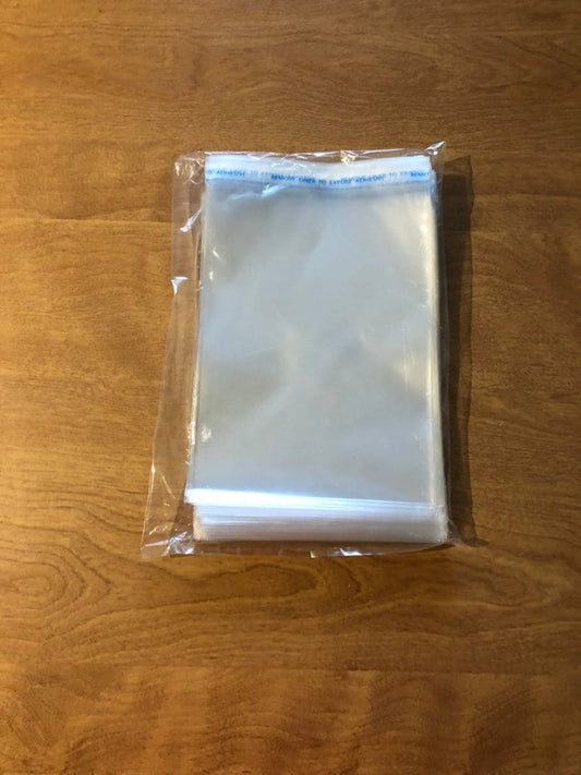 5 1⁄4" x 7 1⁄4" or 13 cm x 18 cm Crystal Clear Resealable Polypropylene Bags - 100 Bags