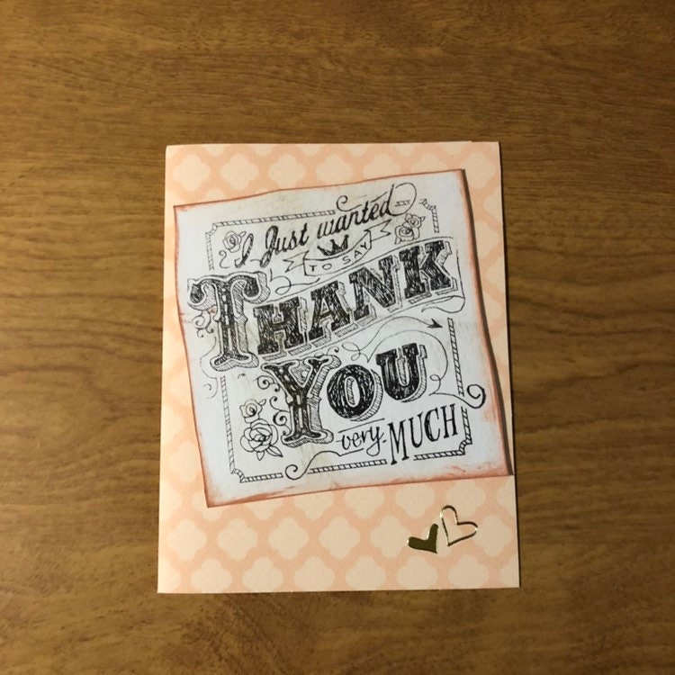 I just wanted to say thank you very much card Handmade Thank You Cards, 4.25" x 5.5" 10.7 cm x 13.9 cm