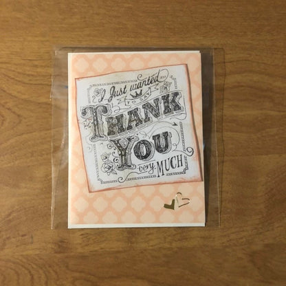 I just wanted to say thank you very much card Handmade Thank You Cards, 4.25" x 5.5" 10.7 cm x 13.9 cm