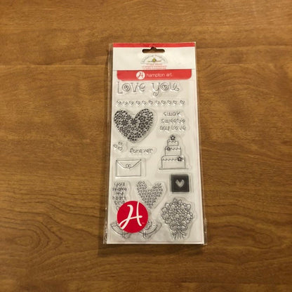 Hampton Art Love You 13 Clear Stamp Set SC0474