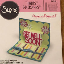 Load image into Gallery viewer, Get Well Soon Sizzix Thinlits 3-D Drop-Ins 4 Dies By Stephanie Barnard 661846