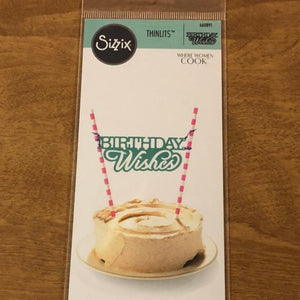 Sizzix Birthday Wishes Cake Topper Thinlits Die By Jen Long 660891 SBECT