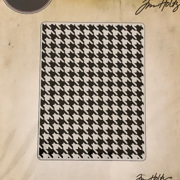 Sizzix Texture Fades, A2 Houndstooth, Embossing Folder, By Tim Holtz, 661201 For Card Making