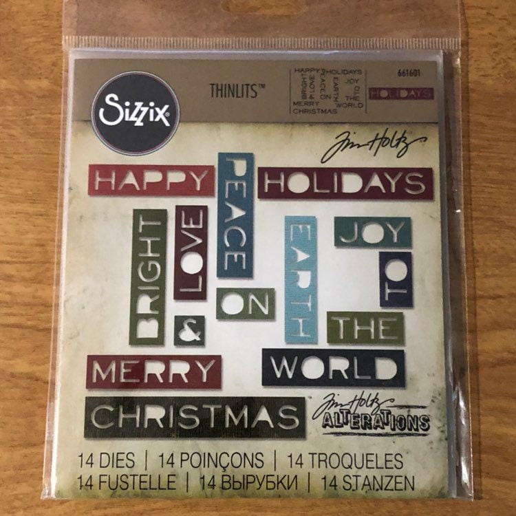 Holiday Words #2 Sizzix Thinlits 14 Piece Die Set By Tim Holtz 661601