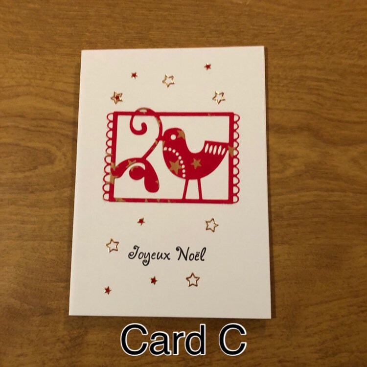 Joyeux Noël, Carte De Noël, Français Fait Main, Bonnes Fêtes, Colombe, Handmade French Christmas Cards, Merry Christmas, Dove Christmas Card