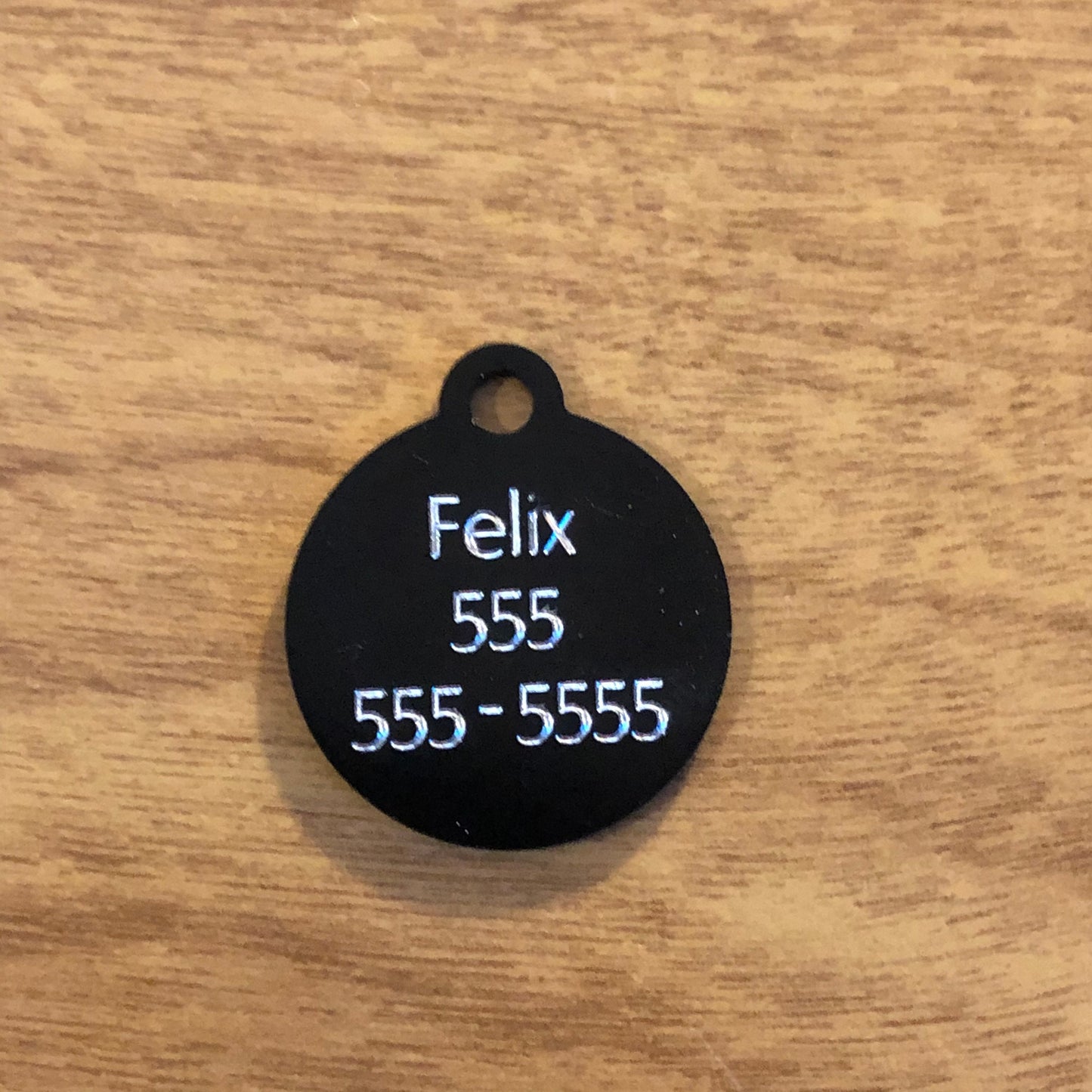 Please Call My Dad, Small Circle Aluminum Tag, Personalized Diamond Engraved Cat Tag, Cat ID Tag, Kitty Tag, For Cat Collar PCMDSC