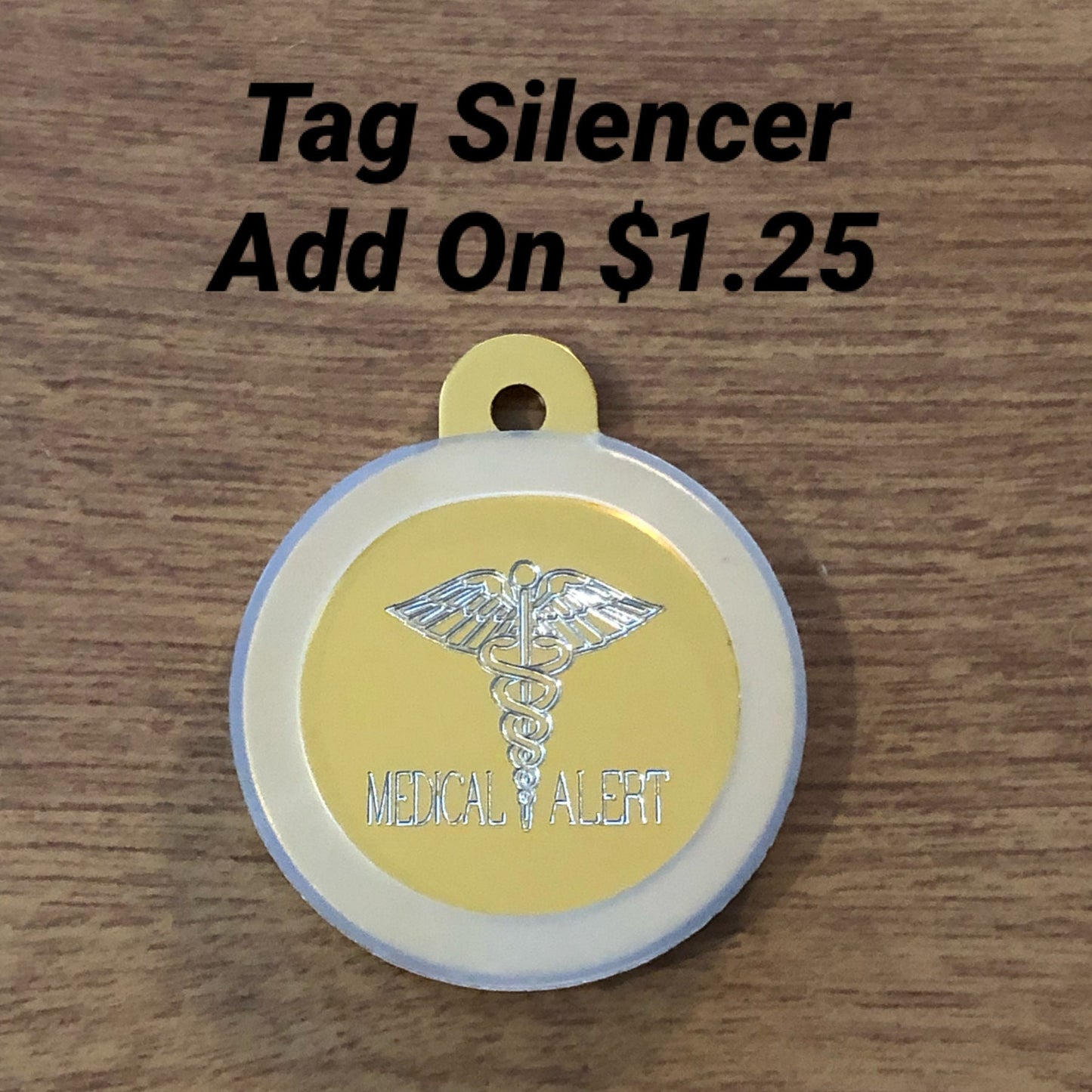 Medical Alert, Large Circle Personalized Aluminum Tag, Diamond Engraved, ID For Bags, Backpacks, Key Chains. CAzAPLCT