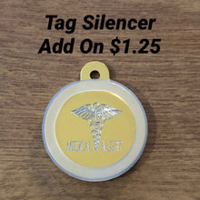 Load image into Gallery viewer, Medical Alert Large Circle, Personalized Aluminum Tag Diamond Engraved ID For Bags, Backpacks, Key Chains. CAzAPLCT2