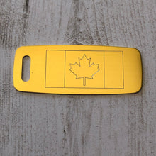 Load image into Gallery viewer, Canadian Flag, Aluminum Personalized Luggage Tag, Diamond Engraved, Perfect For Carry-on, Backpacks And Suitcases, CA2APLT