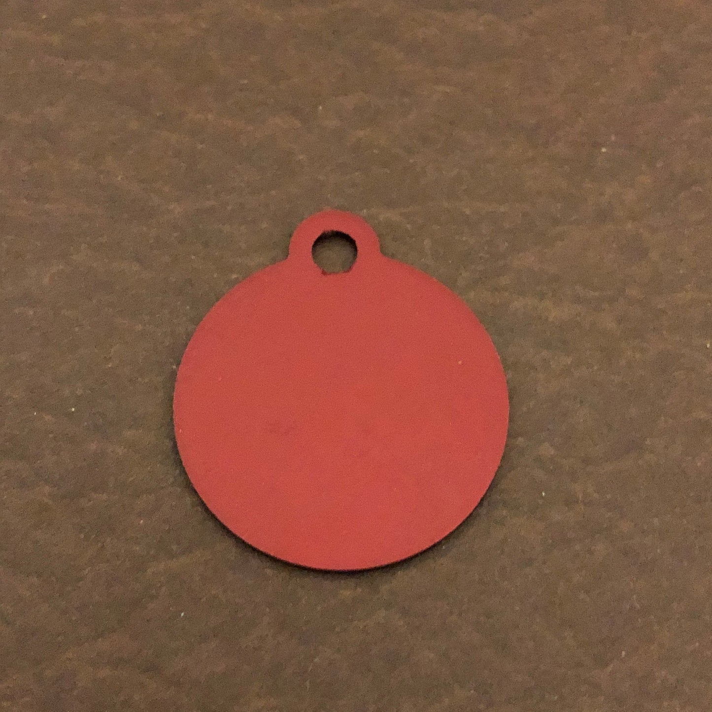 Scratch Behind The Ears, Please Small Red Circle Aluminum Tag, Personalized Diamond Engraved, Cat Dog ID Tag, For Dog Collar, For Cat Collar