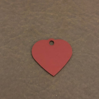 Spoiled, Small Red Heart Aluminum Tag, Personalized Diamond Engraved, Pet Tag, Cat Tag, Dog Tag, Tag For Bags, Backpacks, For Collars. SSRH