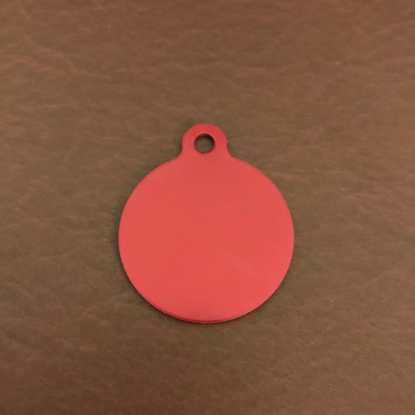 Spoiled, Large Red Circle Personalized Aluminum Tag, Diamond Engraved, Personal ID Tag, Keychain, Dog Tag, Cat Tag, For Dog Collar