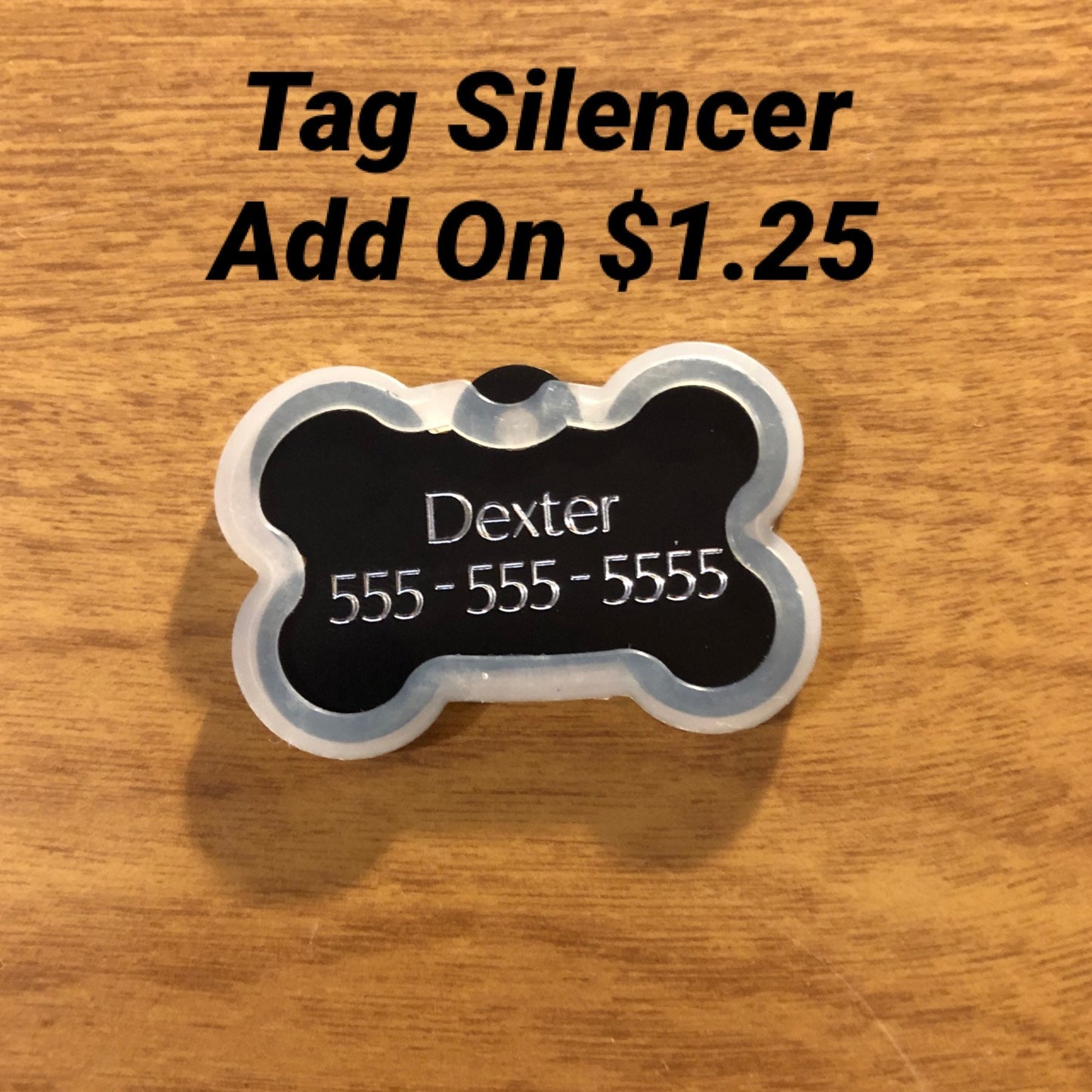 Insert Treat Here Large Black Bone Dog Tag Personalized Aluminum Tag Diamond Engraved Dog Tag Cat Tag Small Animal Tag Kitty Tag Puppy