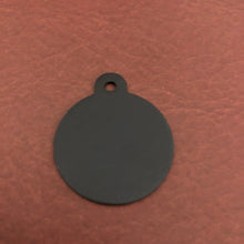 Load image into Gallery viewer, Bowling Bowling Ball Bowling Pins Large Black Circle Personalized Aluminum Tag, Id Tag, Dog Tag, Cat Tag, For Dog Collar, BWBLBKCT2