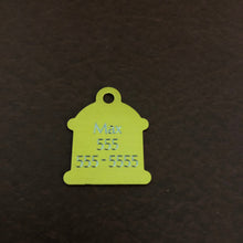 Load image into Gallery viewer, Small Fire Hydrant, Aluminum Tag, Personalized Diamond Engraved Available, in Gold Or Red, Puppy Tag, Cat Tag, Dog Tag, ID Tags, Pet Tags,