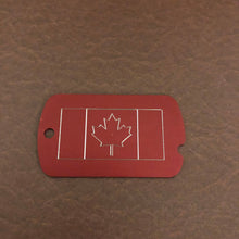 Load image into Gallery viewer, Canadian Flag, Personalized Aluminum ID Tag Diamond Engraved Perfect for Carry-on, Backpacks, Bags, Key Chains, Suitcases, CA2AMI