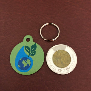 Earth Day, Personalized Aluminum Tag, Diamond Engraved, Keychain, Key Chains