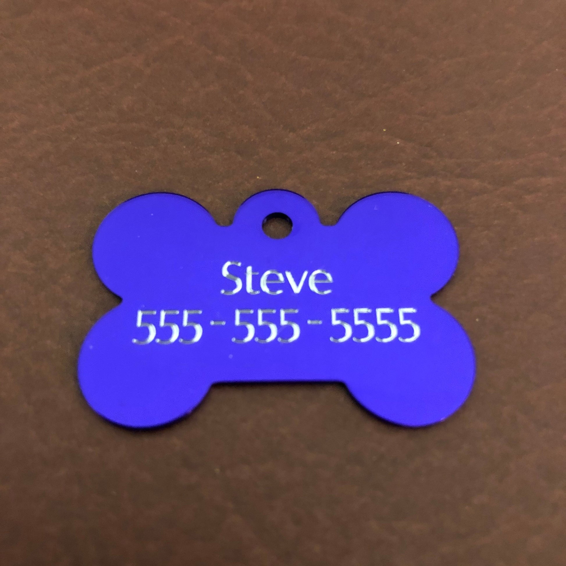 Large Bone, Aluminum Tag, Personalized Diamond Engraved, Dog Tag, Cat Tag, ID Tags For Collars, For Dog Collars, Christmas Present for Dogs