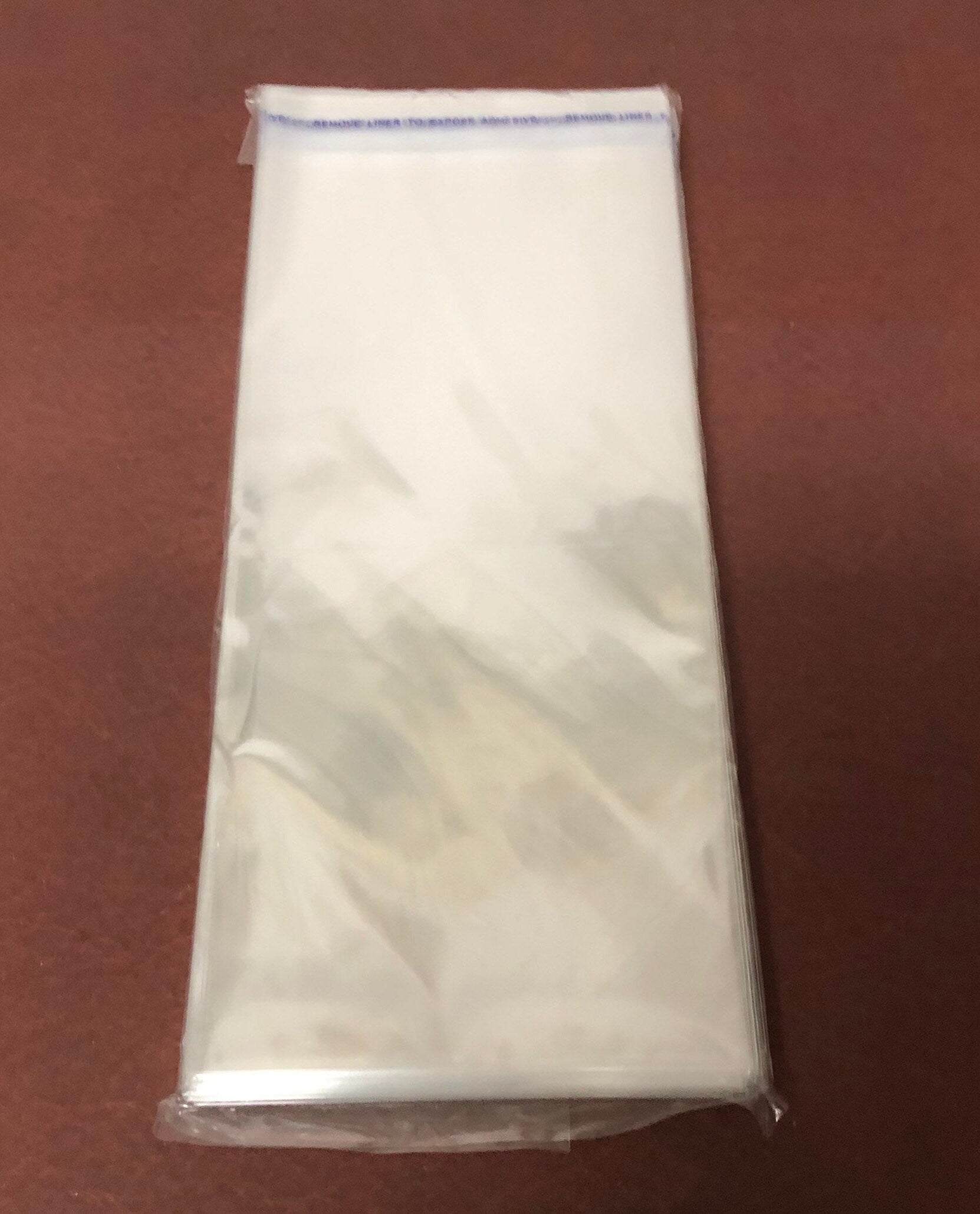 Crystal Clear Resealable Polypropylene Bags - 4 1⁄4" x 9.5" or 10 cm x 24 cm 100 Bags