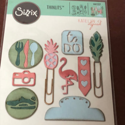 Planner Page Icons #2, Sizzix Thinlits Dies, 9 Piece Dies Set, By Katelyn Lizardi, 661527