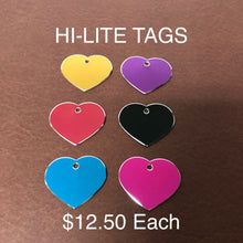 Load image into Gallery viewer, I&#39;m Blind, Large Heart Aluminum Tag, Personalized Diamond Engraved, Pet Tag, Cat Tag Dog Tag Personal ID Tag For Bags, Backpacks, Key Chains