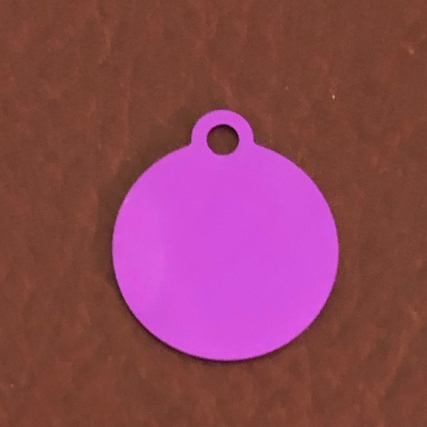 Baseball, Softball Small Purple Circle Aluminum Tag