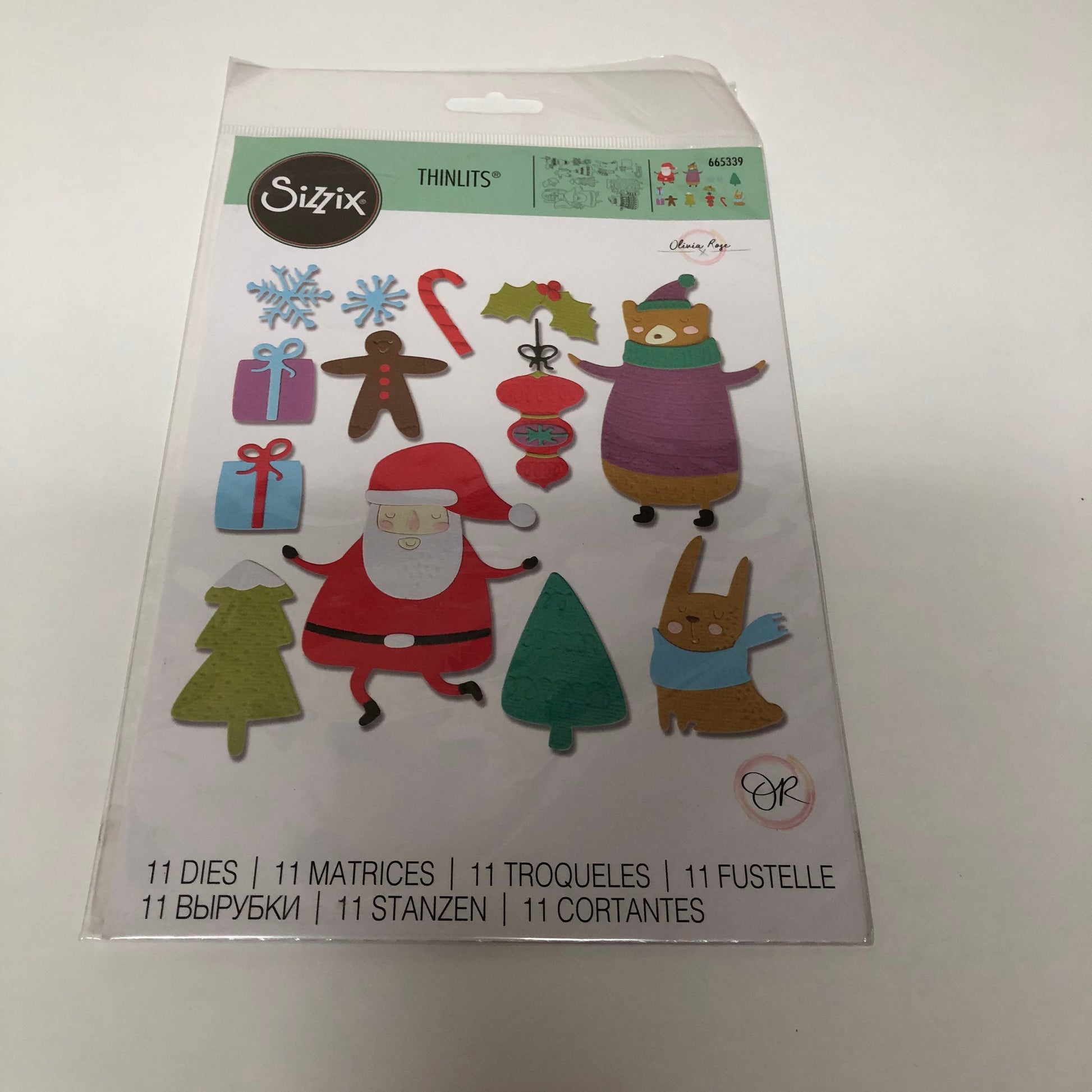 Doodle Christmas Thinlits Sizzix 11 Pieces Dies Set By Olivia Rose 665339