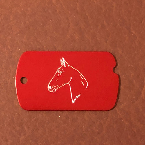 Horse Personalized Aluminum ID Tag Diamond Engraved, Carry-on, Backpacks, Equipment Bags, Key Chains, Suitcases, CAMAMI