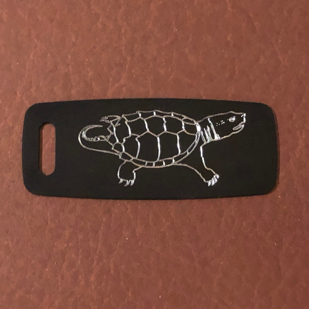 Turtle, Tortoise, Aluminum Personalized Luggage Tag, Diamond Engraved, Perfect For Carry-on, Backpacks And Suitcases, CAEXAPLT