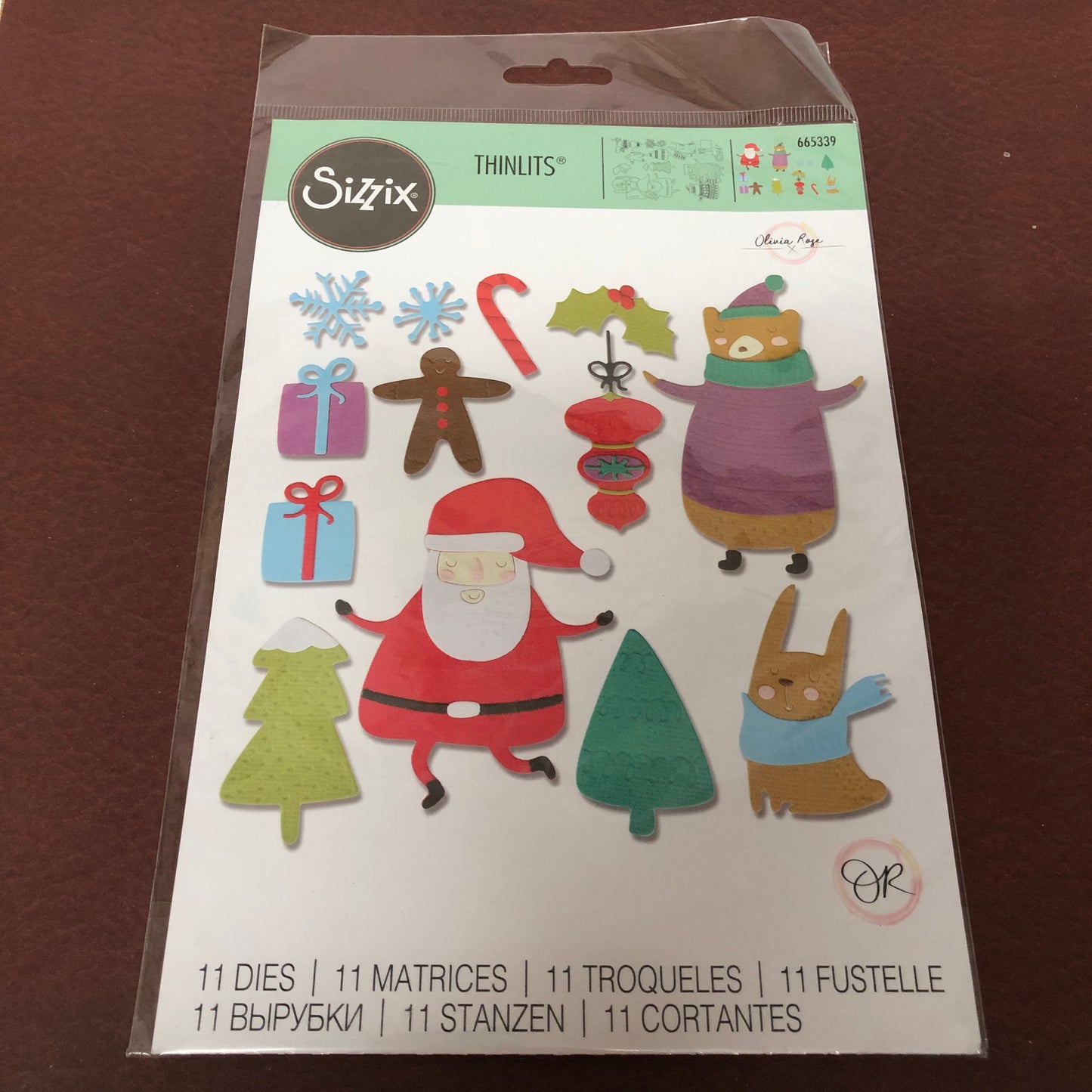 Doodle Christmas Thinlits Sizzix 11 Pieces Dies Set By Olivia Rose 665339