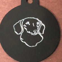 Load image into Gallery viewer, Dog, Large Circle Aluminum Tag, Personalized Diamond Engraved, Cat Tag, Dog Tag, ID Tag For Bags, Backpacks, Key Chain Keychain CAQAPLCT2