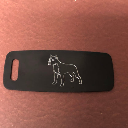 Dog, Aluminum Personalized Luggage Tag, Diamond Engraved, Perfect for Carry-on, Backpacks and Suitcases CAVAPLT