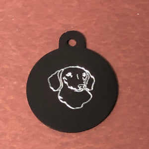 Dog, Large Circle Aluminum Tag, Personalized Diamond Engraved, Cat Tag, Dog Tag, ID Tag For Bags, Backpacks, Key Chain Keychain CAQAPLCT2