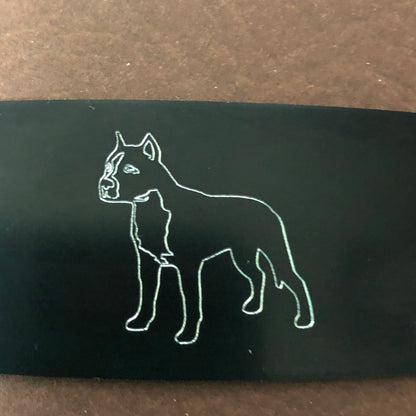 Dog, Aluminum Personalized Luggage Tag, Diamond Engraved, Perfect for Carry-on, Backpacks and Suitcases CAVAPLT