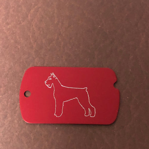 Dog, Personalized Aluminum ID Tag Diamond Engraved, For Backpacks, Equipment Bags, Key Chains, Keychains, Suitcases, CAbAMI