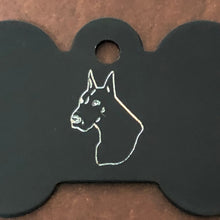 Load image into Gallery viewer, Dog, Large Bone Tag, Aluminum Personalized Diamond Engraved, Dog Tag, Pet Tag, ID Tags, For Dog Collar, Puppy Tag, CACAPLBT