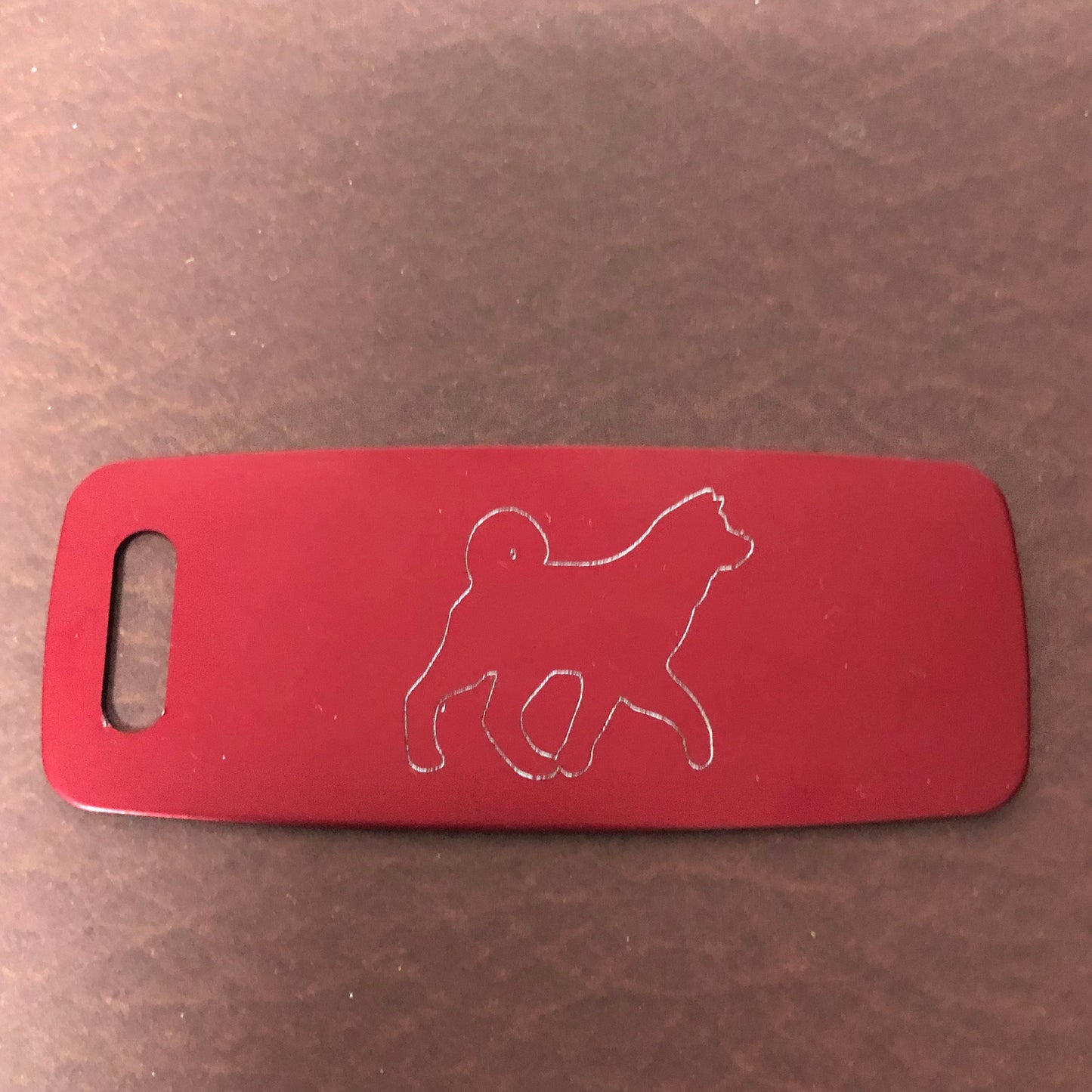 Dog, Aluminum Personalized Luggage Tag, Diamond Engraved, Perfect For Carry-on, For Backpacks, Suitcases, CAUAPLT