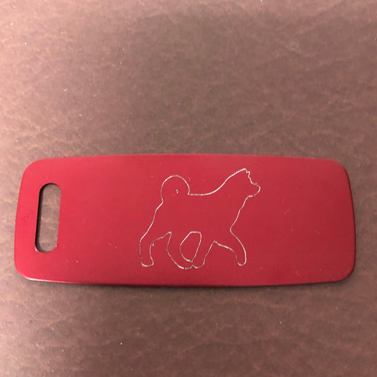 Dog, Aluminum Personalized Luggage Tag, Diamond Engraved, Perfect For Carry-on, For Backpacks, Suitcases, CAUAPLT