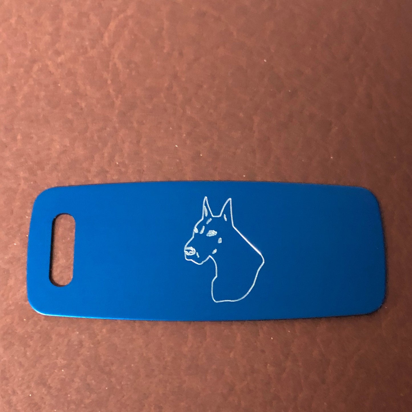 Dog, Aluminum Personalized Luggage Tag, Diamond Engraved, Perfect for Carry-on, Backpacks and Suitcases, CACAPLT