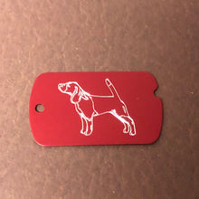 Load image into Gallery viewer, Dog, Personalized Aluminum Dog Tag, ID Tag Diamond Engraved, For Backpacks, Equipment Bags, Key Chains, Keychains, Suitcases, CAjAMI