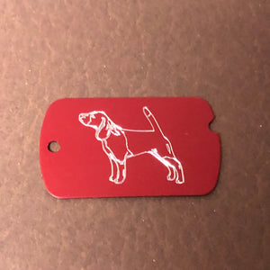 Dog, Personalized Aluminum Dog Tag, ID Tag Diamond Engraved, For Backpacks, Equipment Bags, Key Chains, Keychains, Suitcases, CAjAMI